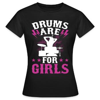 Batterie Batteur Batteur - T-shirt Femme - noir - Devant - AI Model Female 172 dark (172cm)