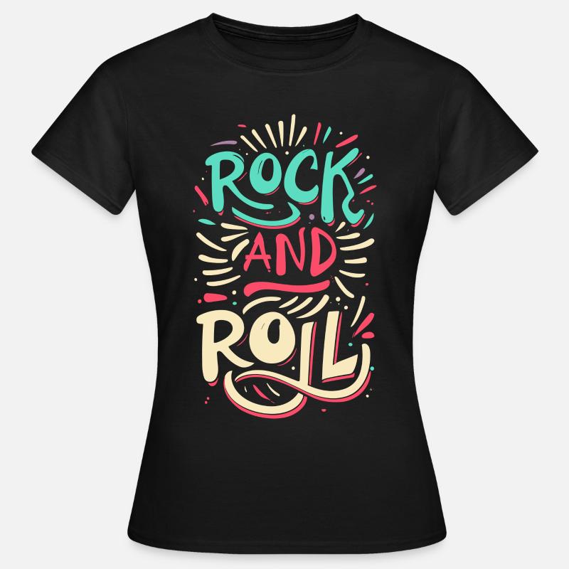 Devise de la déclaration rock and roll - T-shirt Femme - noir