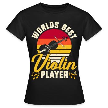Violoniste violoniste - T-shirt Femme - noir - Devant - AI Model Female 172 dark (172cm)