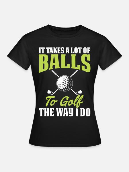 Golf Golfer - Frauen T-Shirt - Schwarz