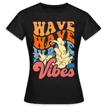 Surfer Surfen - Frauen T-Shirt - Schwarz - Vorne - AI Model Female 172 dark (172cm)
