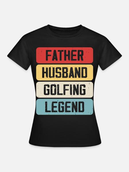 Golf Golfer - Frauen T-Shirt - Schwarz