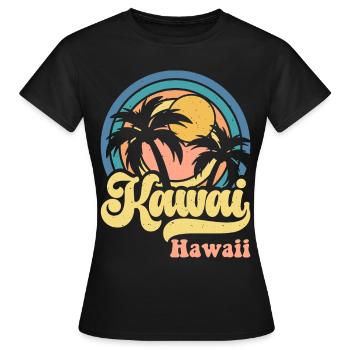 Hawaï - T-shirt Femme - noir - Devant - AI Model Female 172 dark (172cm)