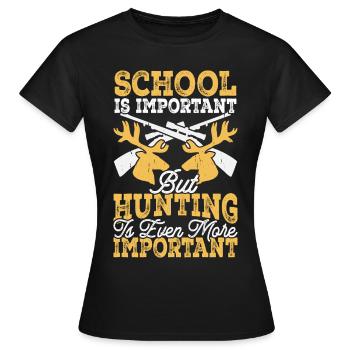 Jäger Jagen - Frauen T-Shirt - Schwarz - Vorne - AI Model Female 172 dark (172cm)