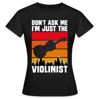 Violoniste violoniste - T-shirt Femme - noir - Devant - AI Model Female 172 dark (172cm)