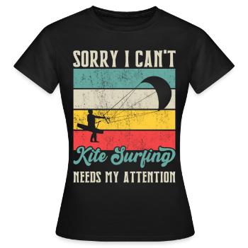 Kitesurf Kitesurfer Kiteboard Kitesurfen - Frauen T-Shirt - Schwarz - Vorne - AI Model Female 172 dark (172cm)