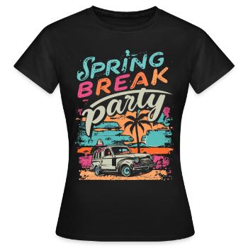 Spring Break Holiday Retro Vintage - T-shirt Femme - noir - Devant - AI Model Female 172 dark (172cm)