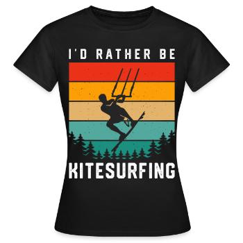 Kitesurf Kitesurfer Kiteboard Kitesurfen - Frauen T-Shirt - Schwarz - Vorne - AI Model Female 172 dark (172cm)