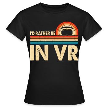 VR Virtuel Reality - Frauen T-Shirt - Schwarz - Vorne - AI Model Female 172 dark (172cm)