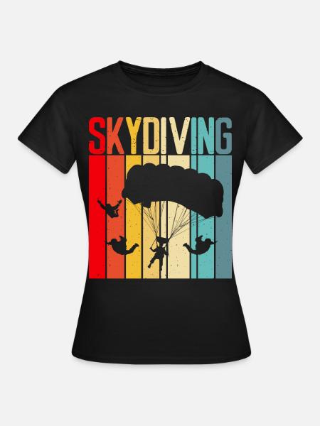Skydiving - Frauen T-Shirt - Schwarz