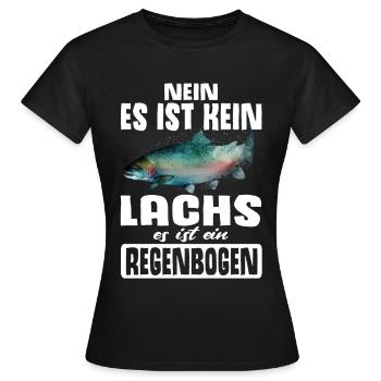 Forellen Angeln - Frauen T-Shirt - Schwarz - Vorne - AI Model Female 172 dark (172cm)