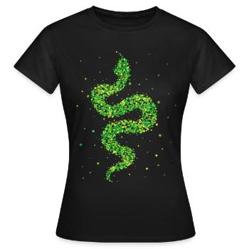 Schlange Schlangen Terrarium Schlangenliebhaber - Frauen T-Shirt - Schwarz - Vorne - AI Model Female 172 dark (172cm)