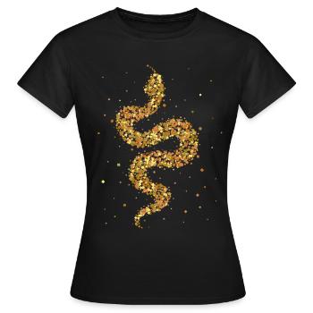 Schlange Schlangen Terrarium Kornatter Natter - Frauen T-Shirt - Schwarz - Vorne - AI Model Female 172 dark (172cm)