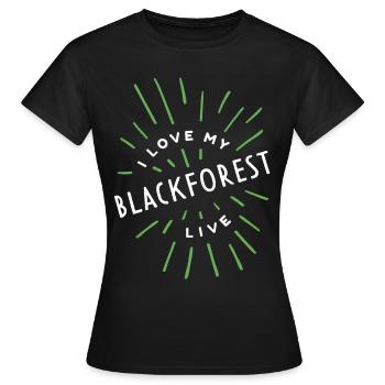 Village de la Forêt-Noire Pays Producteurs d’oeufs Amoureux de la nature - T-shirt Femme - noir - Devant - AI Model Female 172 dark (172cm)