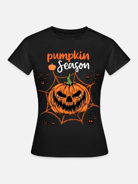 Kürbis Halloween Season - Frauen T-Shirt - Schwarz