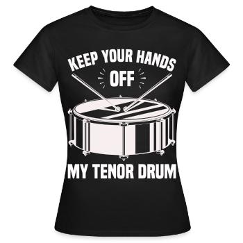 Tenor Schlagzeuger - Frauen T-Shirt - Schwarz - Vorne - AI Model Female 172 dark (172cm)