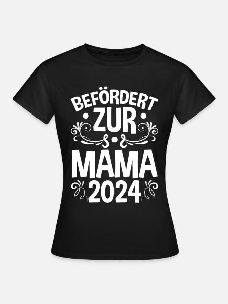 Werdende Mama 2024 - Frauen T-Shirt - Schwarz