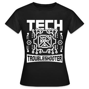 Utilitaire de dépannage technique pour l’administrateur réseau - T-shirt Femme - noir - Devant - AI Model Female 172 dark (172cm)