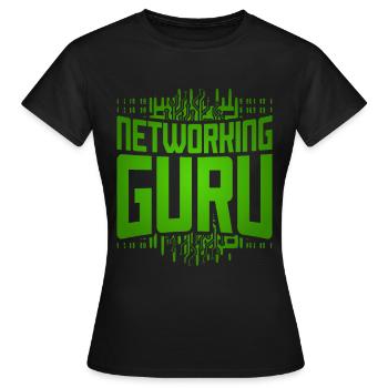 Administrateur réseau Gourou de la mise en réseau - T-shirt Femme - noir - Devant - AI Model Female 172 dark (172cm)