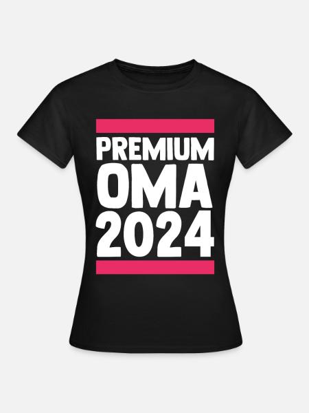 Werdende Oma 2024 - Frauen T-Shirt - Schwarz