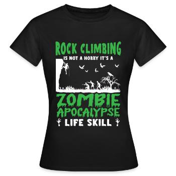 Zombie Apokalypse- Zombie Kostüm- Zombie - Frauen T-Shirt - Schwarz - Vorne - AI Model Female 172 dark (172cm)
