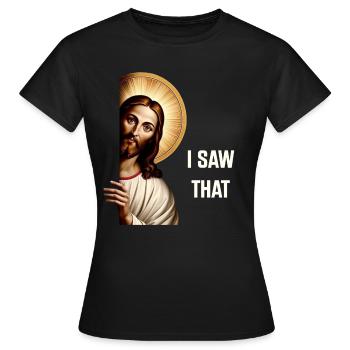 Jésus Freak Jésus Christ Meme Bible Chrétienne - T-shirt Femme - noir - Devant - AI Model Female 172 dark (172cm)