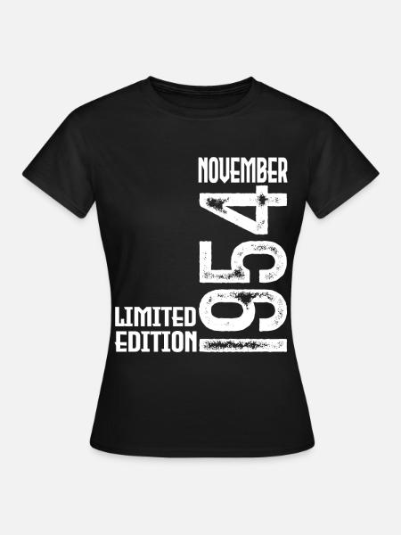 Cadeau Anniversaire Novembre 1954. November 1954. - Dame-T-shirt - sort