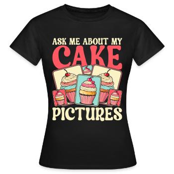 Cake Artist Pâtissier Pâtissier Pâtissier - T-shirt Femme - noir - Devant - AI Model Female 172 dark (172cm)