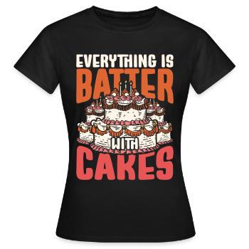 Chef Pâtissier, Pâtissier, Artiste Pâtissier, Pâtissier - T-shirt Femme - noir - Devant - AI Model Female 172 dark (172cm)