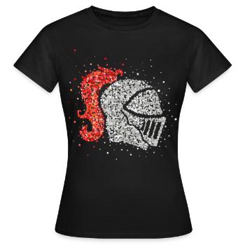 Casque d’armure de chevalier Casque de chevalier Chevalier Templier - T-shirt Femme - noir - Devant - AI Model Female 172 dark (172cm)