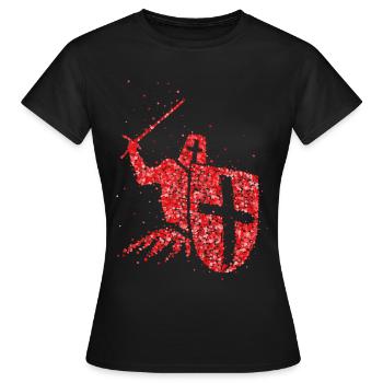 Kreuzritter Ritter Tempelritter Kreuzritterorden - Frauen T-Shirt - Schwarz - Vorne - AI Model Female 172 dark (172cm)
