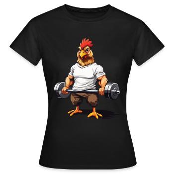 Musculation Musculaire Fitness Fun Design - T-shirt Femme - noir - Devant - AI Model Female 172 dark (172cm)