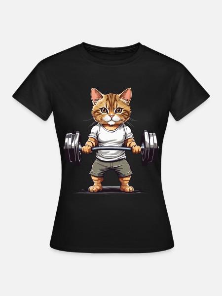 Entrenamiento muscular Cat Athlete Fitness - Camiseta mujer - negro