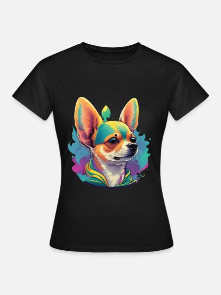 Chihuahua amant esthétique chien motif - T-shirt Femme - noir