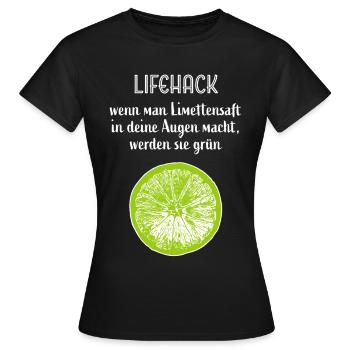 Limette Limetten tropische Früchte Sommerfrucht - Frauen T-Shirt - Schwarz - Vorne - AI Model Female 172 dark (172cm)