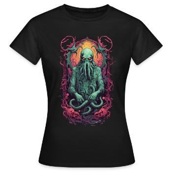Spooky Tentacle Monster Halloween Design - T-shirt Femme - noir - Devant - AI Model Female 172 dark (172cm)