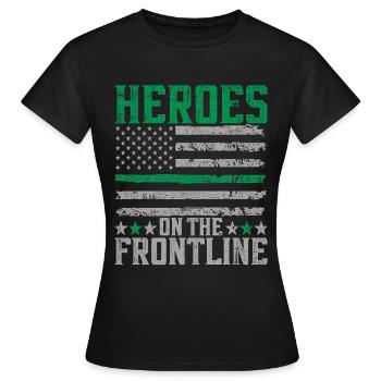 Gardes-frontières Gardes-frontières douaniers - T-shirt Femme - noir - Devant - AI Model Female 172 dark (172cm)
