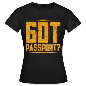 Les douanes de la protection des frontières ont un passeport ? - T-shirt Femme - noir - Devant - AI Model Female 172 dark (172cm)