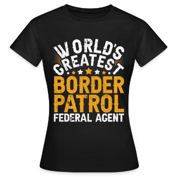Gardes-frontières Gardes-frontières Douanes - T-shirt Femme - noir - Devant - AI Model Female 172 dark (172cm)