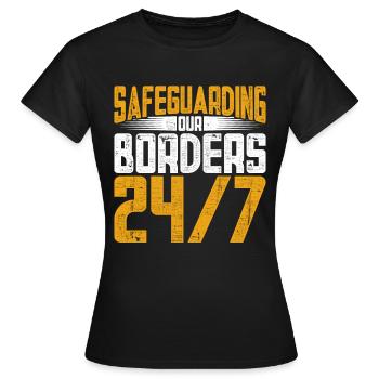 Gardes-frontières Gardes-frontières Douanes - T-shirt Femme - noir - Devant - AI Model Female 172 dark (172cm)