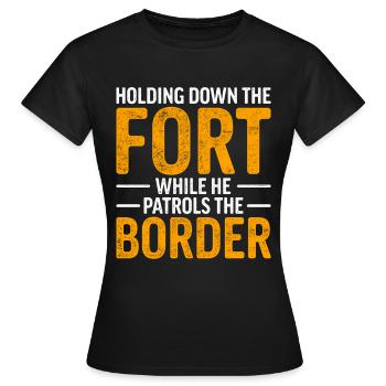 Gardes-frontières Gardes-frontières Douanes - T-shirt Femme - noir - Devant - AI Model Female 172 dark (172cm)