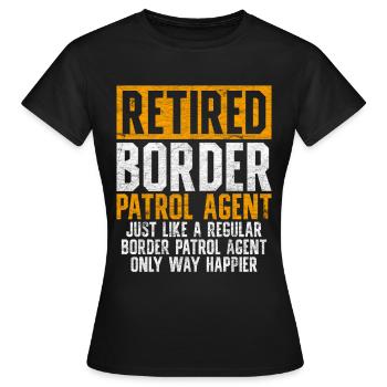 Pension des gardes-frontières Garde-frontière Douanes - T-shirt Femme - noir - Devant - AI Model Female 172 dark (172cm)