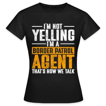 Douanes de protection des frontières - T-shirt Femme - noir - Devant - AI Model Female 172 dark (172cm)