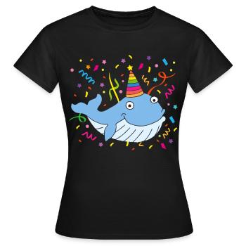 Carnaval, Carnaval, Confettis, Casquette De Fou, Lundi Gras - T-shirt Femme - noir - Devant - AI Model Female 172 dark (172cm)