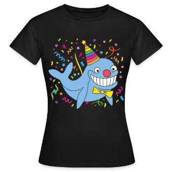 Carnaval, Carnaval, Confettis, Casquette De Fou, Lundi Gras - T-shirt Femme - noir - Devant - AI Model Female 172 dark (172cm)