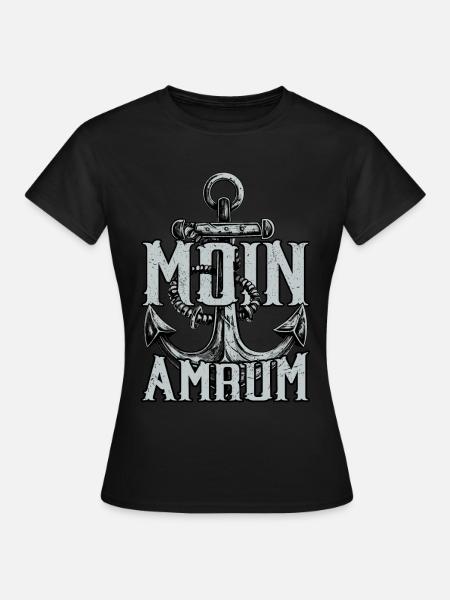 Moin Amrum - Frauen T-Shirt - Schwarz