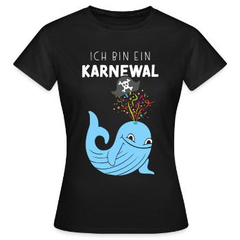 Ich bin ein Karnewal Karneval Konfetti Piraten - Frauen T-Shirt - Schwarz - Vorne - AI Model Female 172 dark (172cm)
