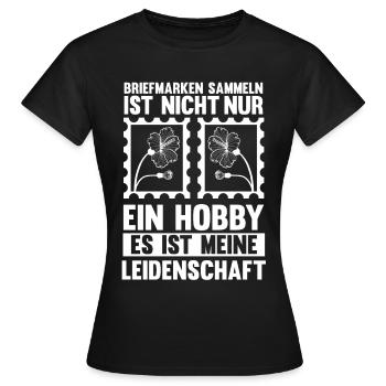 Philatelie Briefmarkensammlung Briefmarkensammler - Frauen T-Shirt - Schwarz - Vorne - AI Model Female 172 dark (172cm)