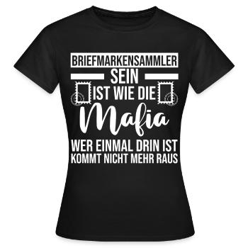 Philatelie Briefmarkensammlung Briefmarkensammler - Frauen T-Shirt - Schwarz - Vorne - AI Model Female 172 dark (172cm)