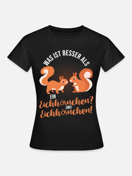 Eichhörnchen - Frauen T-Shirt - Schwarz